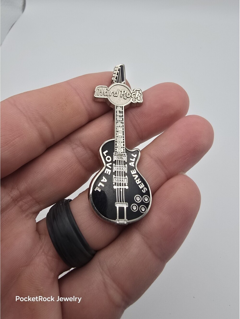 Hard Rock Cafe Black Guitar All Access - Love All Serve All PIN - NIP